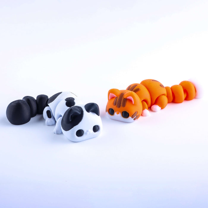 3D Printed Cute Cat Fidget Toy – Articulated Desk Toy Gift