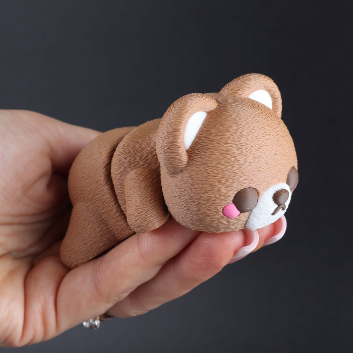 3D Printed Cute Bear Fidget Toy – Articulated Flexible Desk Toy Gift