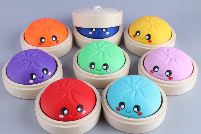 3D Printed Dumpling Clicker Fidget Toy - Random Color