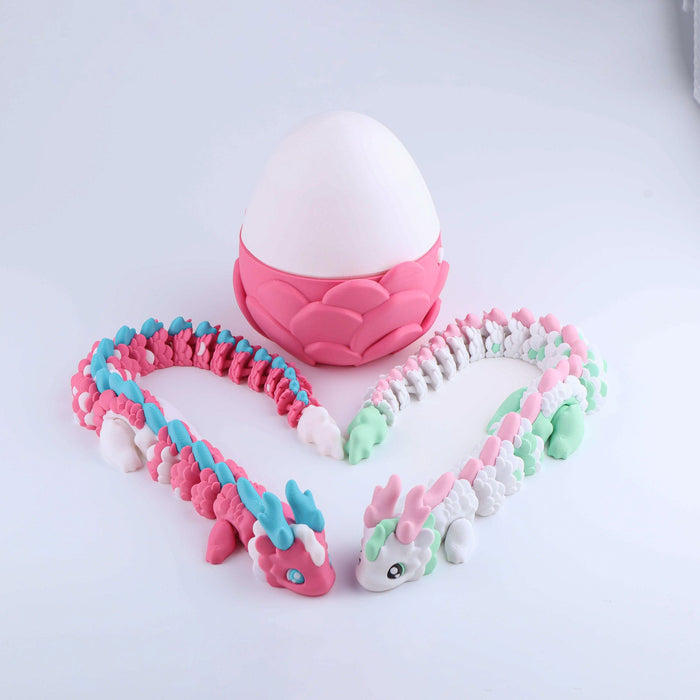 3D Printed Cute Kaida Dragon Fidget Toy – Articulated Fantasy Desk Toy Gift