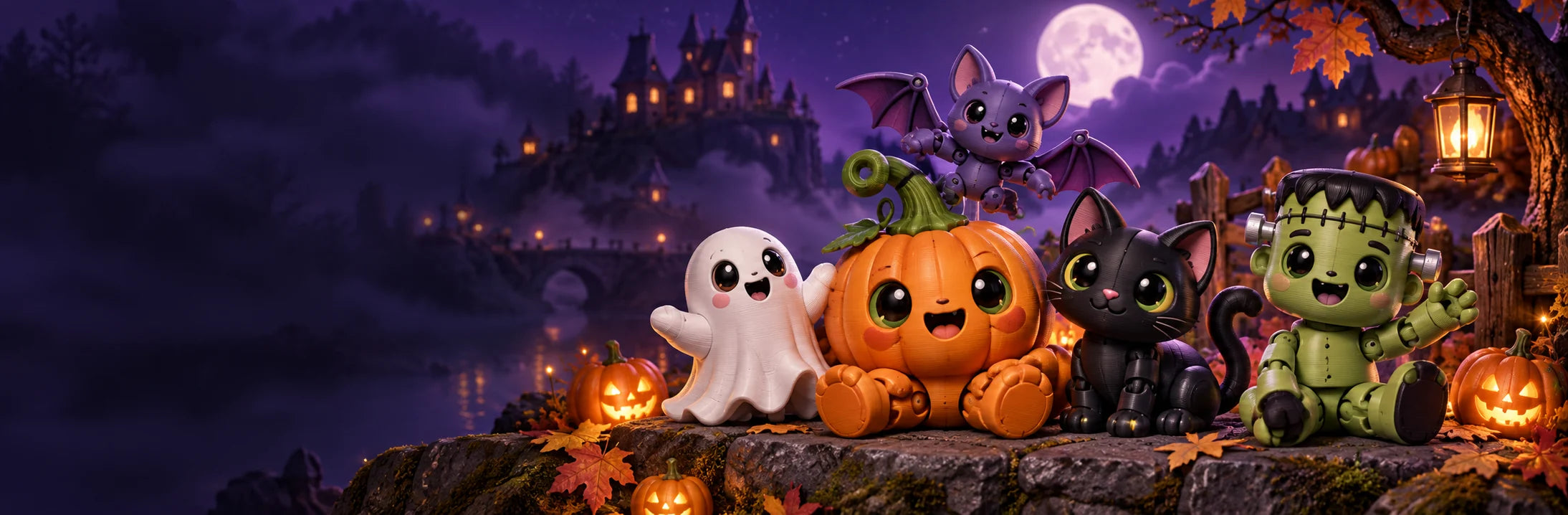 Whirlkin Halloween 3D printed mini creatures